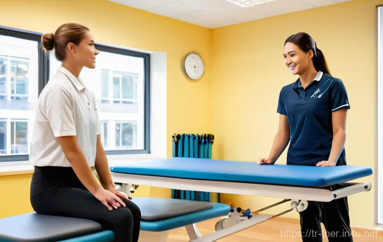 물리치료사의 학사와 석사 차이 - **"Foundations of Physiotherapy Practice"**
A bright, clean, and modern university physiotherapy...