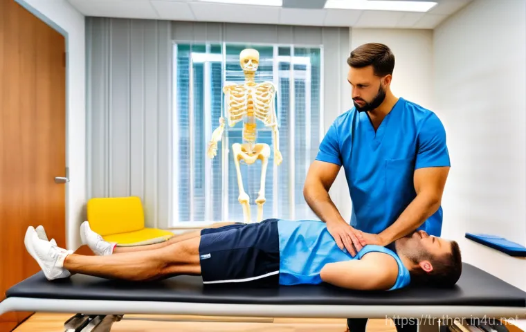 물리치료사와 환자의 심리적 관계 - **Prompt: Empathetic Connection in Physical Therapy**
    A close-up, warm and inviting portrait of ...
