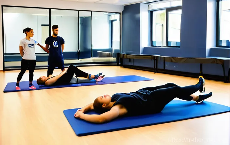 물리치료사 전공 과목 학습법 - **Prompt 1: Engaging with Anatomy and Visual Learning**
    "A diverse group of three physiotherapy ...