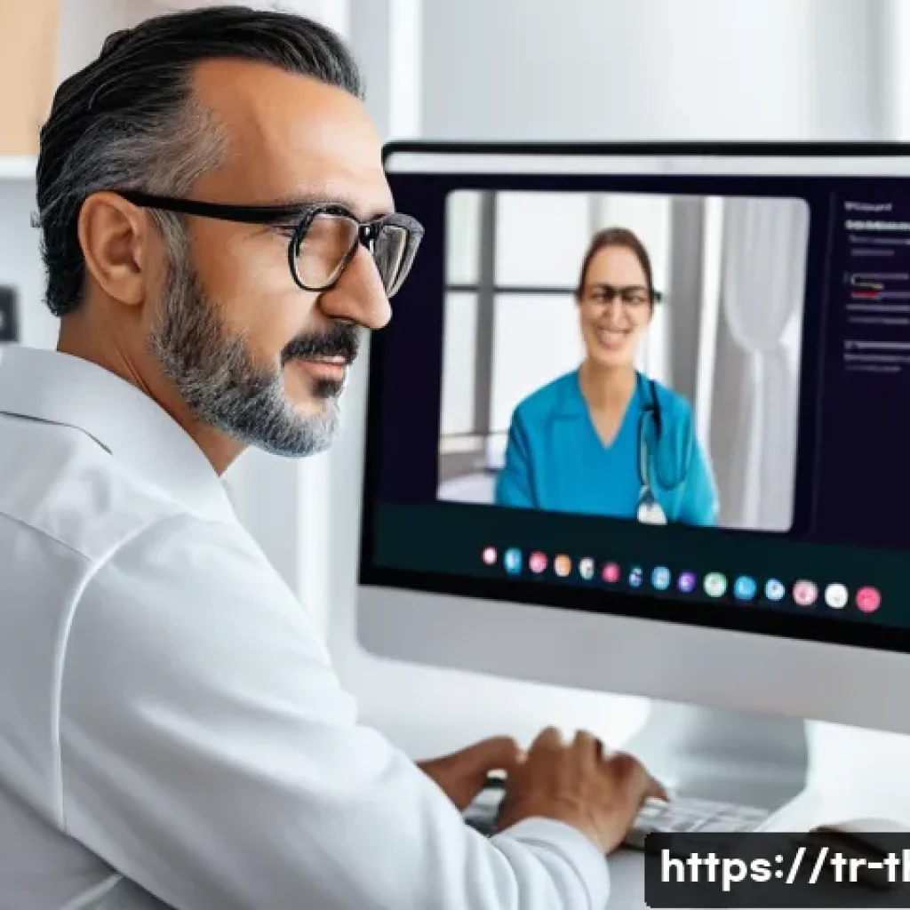 물리치료사 면허 갱신 절차 - A professional Turkish physical therapy specialist attending an online continuing education course o...